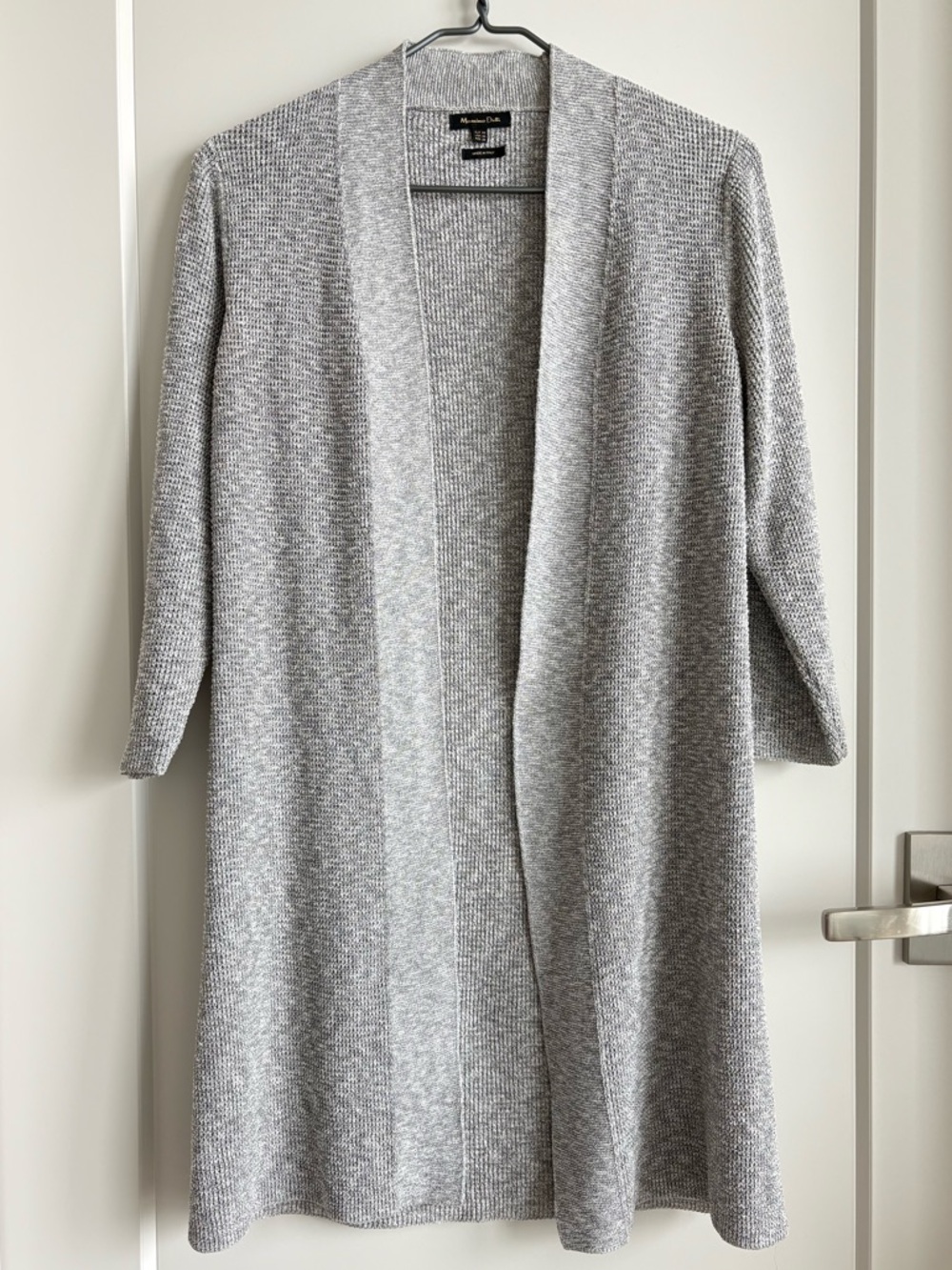 Massimo Dutti Light Gray Knit Cardigan